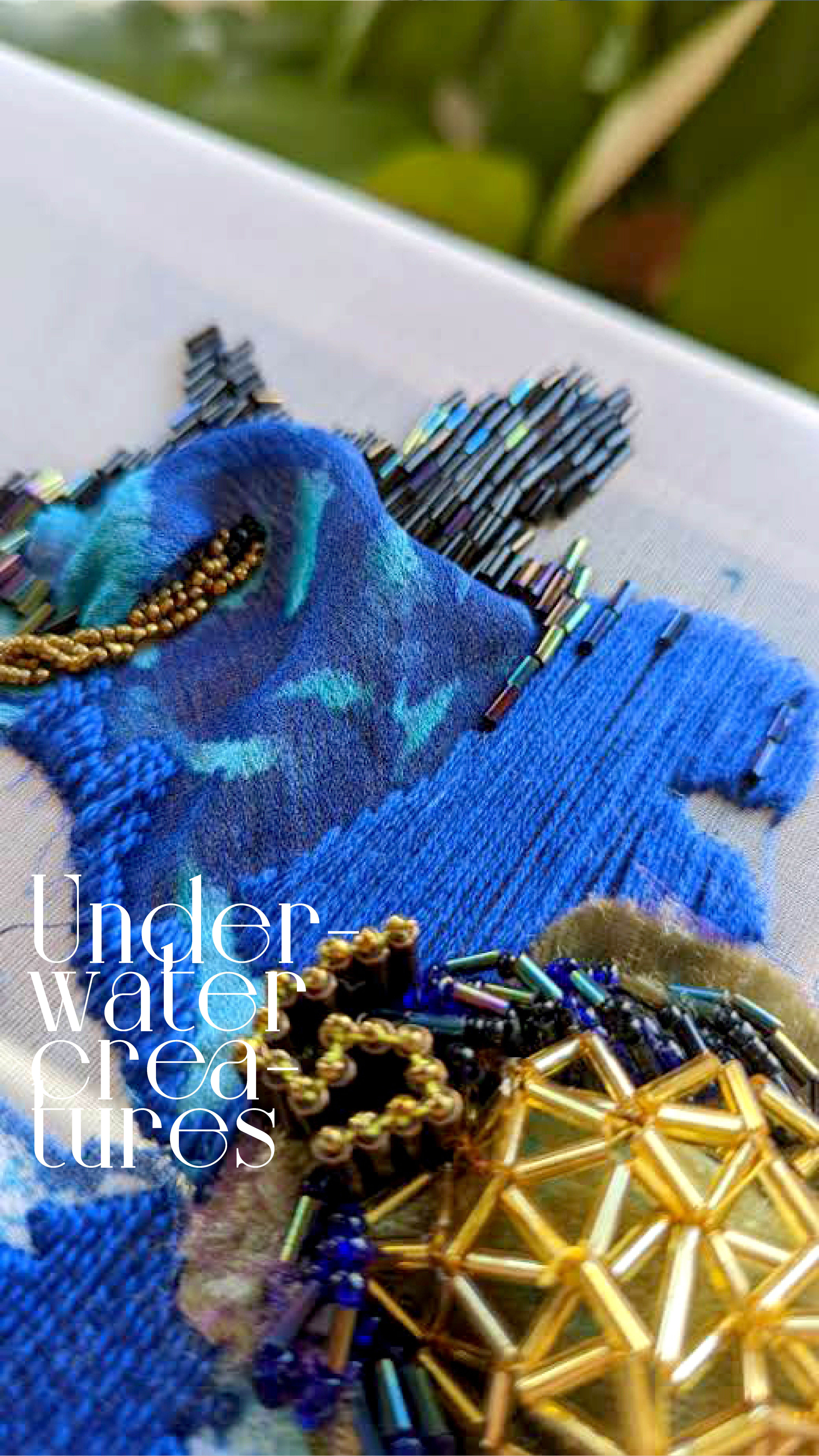 Under the Water Embroidery - Wave Texture